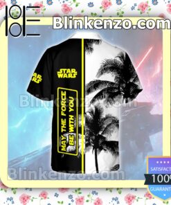 Star Wars May The Force Be With You Black White Summer Hawaiian Shirt a