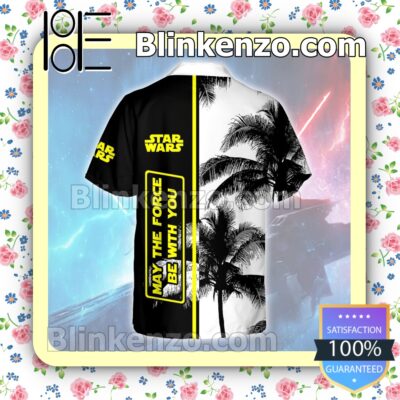 Star Wars May The Force Be With You Black White Summer Hawaiian Shirt a