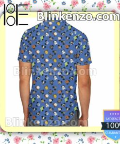 Star Wars Mouse Ears Pattern Blue Summer Hawaiian Shirt, Mens Shorts a