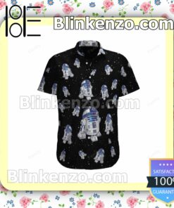 Star Wars R2d2 Particles On Black Summer Shirts
