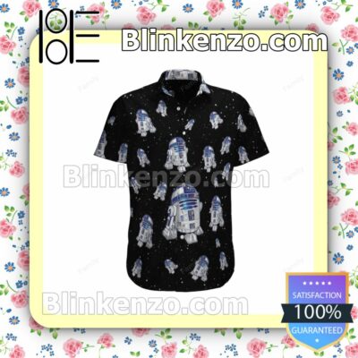 Star Wars R2d2 Particles On Black Summer Shirts