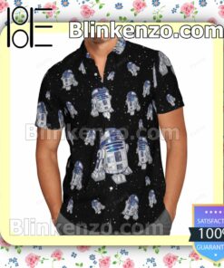 Star Wars R2d2 Particles On Black Summer Shirts a