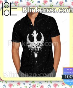Star Wars Rebel Particles On Black Summer Shirts a