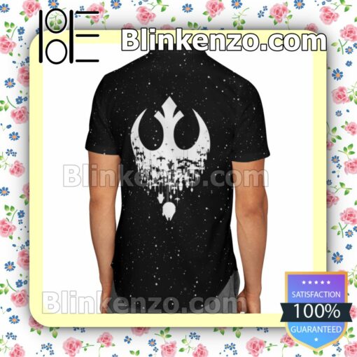 Star Wars Rebel Particles On Black Summer Shirts b