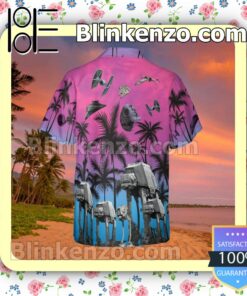 Star Wars Robot Palm Tree Sunset Ombre Summer Hawaiian Shirt, Mens Shorts a