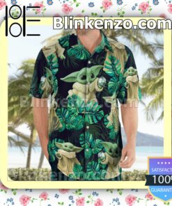 Star Wars The Child Monstera Leaf Hawaiian Shirts, Swim Trunks b