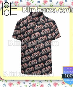 Star Wars The Movie Logo Black Summer Hawaiian Shirt, Mens Shorts