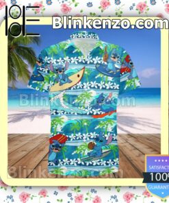 Stitch Costume Disney Lilo & Stitch Surfing Summer Hawaiian Shirt, Mens Shorts a