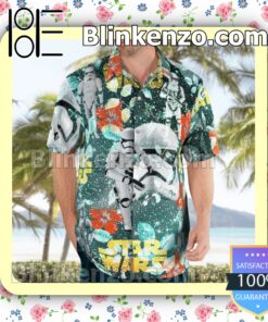 Stormtrooper Star Wars Flowery Galaxy Summer Hawaiian Shirt b