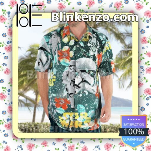 Stormtrooper Star Wars Flowery Galaxy Summer Hawaiian Shirt b