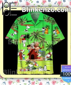 Summer Snoopy Characters Summer Hawaiian Shirt, Mens Shorts