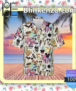 Summer Sweets Disney Cartoon Graphics Summer Hawaiian Shirt, Mens Shorts