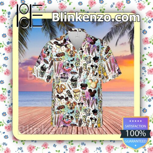 Summer Sweets Disney Cartoon Graphics Summer Hawaiian Shirt, Mens Shorts