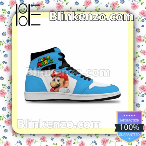 Super Mario Air Jordan 1 Mid Shoes a