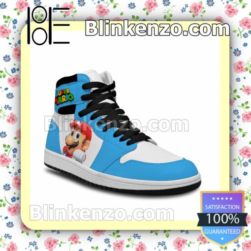 Super Mario Air Jordan 1 Mid Shoes b