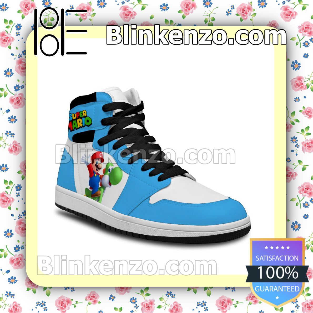 Super Mario Yoshi Air Jordan 1 Mid Shoes - Blinkenzo