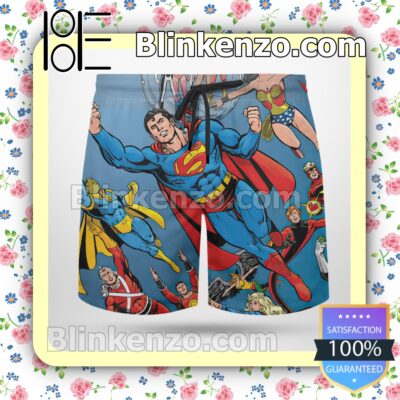 Superman Crisis on Infinite Earths DC Comics Summer Hawaiian Shirt b