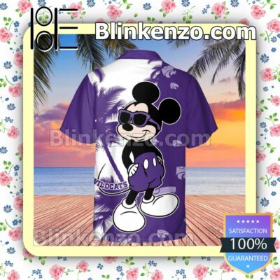 Swag Mickey Mouse Disney Cartoon Graphics Purple Summer Hawaiian Shirt, Mens Shorts a