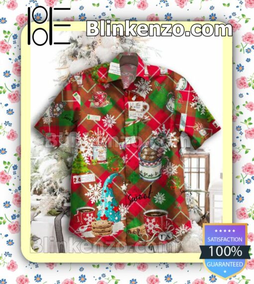 Sweet Christmas Plaid Button-down Shirts