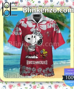 Tampa Bay Buccaneers & Snoopy Mens Shirt, Swim Trunk