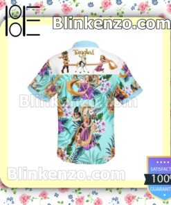 Tangled Rapunzel Princess Disney Floral Pattern Summer Hawaiian Shirt b