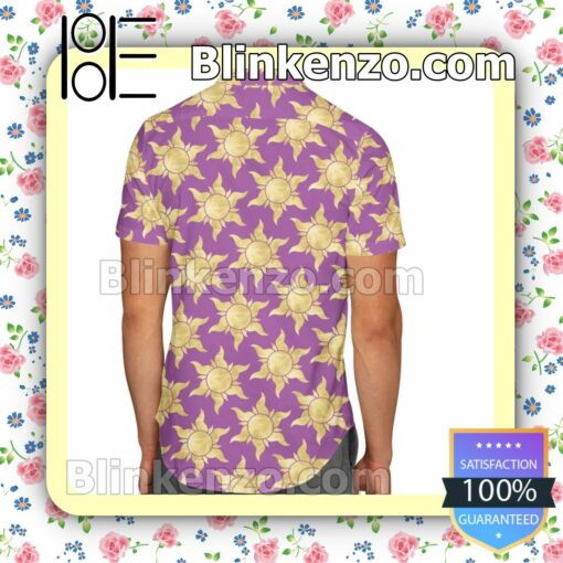 Tangled Suns Rapunzel Disney Cartoon Graphics Purple Summer Hawaiian Shirt, Mens Shorts a