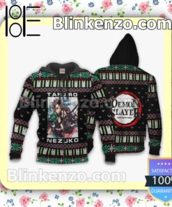 Tanjiro And Nezuko Ugly Christmas Demon Slayer Anime Gift Personalized T-shirt, Hoodie, Long Sleeve, Bomber Jacket a