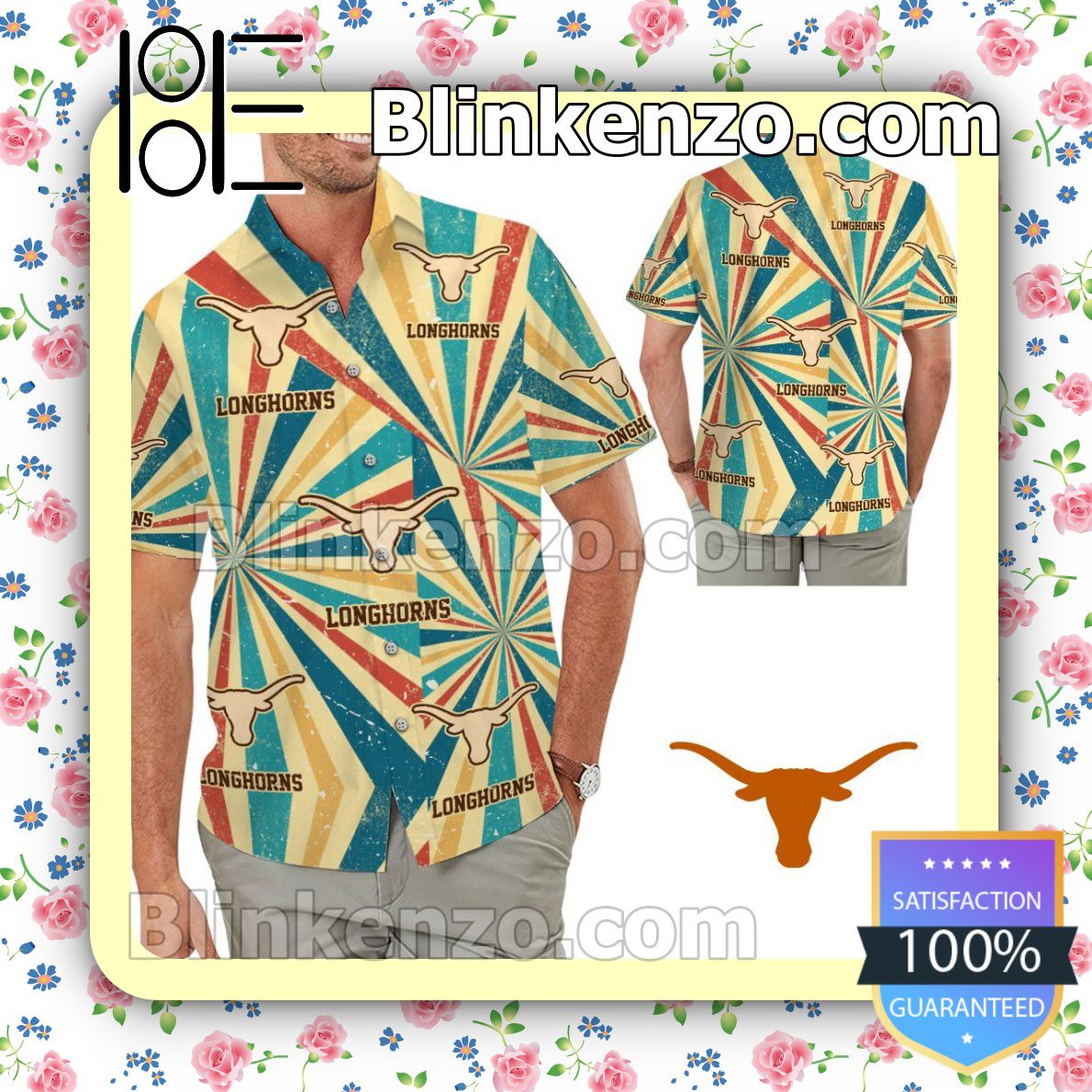 Nice Texas Longhorns Retro Vintage Style Mens Shirt, Swim Trunk