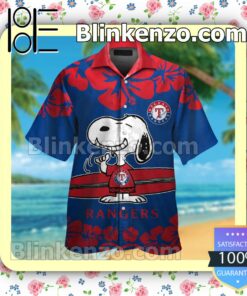 Texas Rangers Snoopy Mens Shirt, Swim Trunk