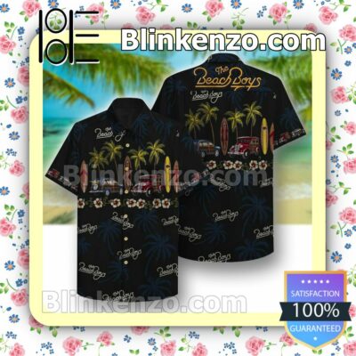 The Beach Boys Beach Pattern Black Summer Shirt