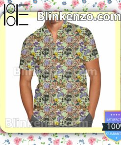 The Emperor's New Groove Disney Cartoon Graphics Summer Hawaiian Shirt, Mens Shorts