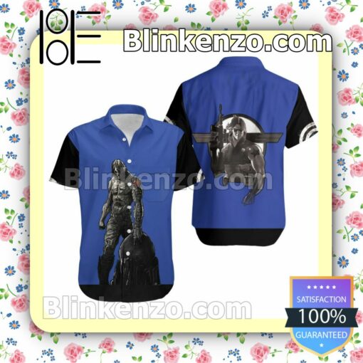 The Falcon And The Winter Soldier Iron Soldier Superhero Blue Black Summer Shirt