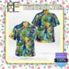 The Muppet Grover Pineapple Tropical Button Summer Hawaiian Shirt, Mens Shorts