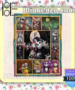 The Nightmare Before Christmas Couple Customized Handmade Blankets a