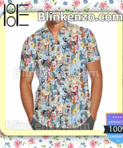 The Nightmare Before Christmas Disney Cartoon Graphics Summer Hawaiian Shirt, Mens Shorts