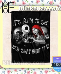 The Nightmare Couple It's Plain To See We're Simply Meant To Be Black Customized Handmade Blankets
