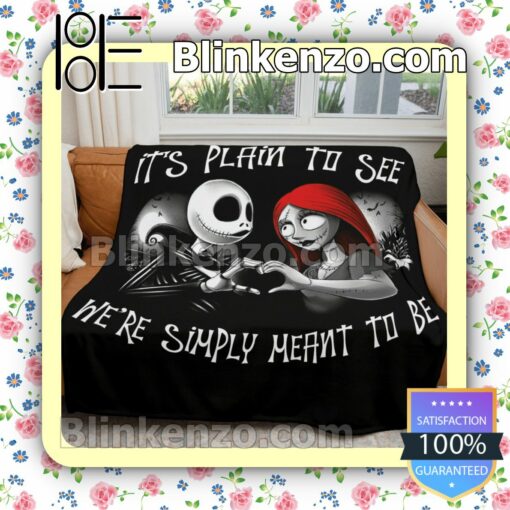 The Nightmare Couple It's Plain To See We're Simply Meant To Be Black Customized Handmade Blankets a