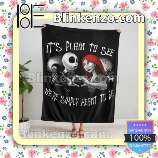 The Nightmare Couple It's Plain To See We're Simply Meant To Be Black Customized Handmade Blankets c