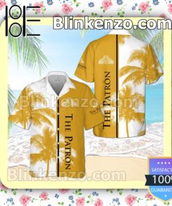 The Patron Palm Tree White Yellow Summer Hawaiian Shirt
