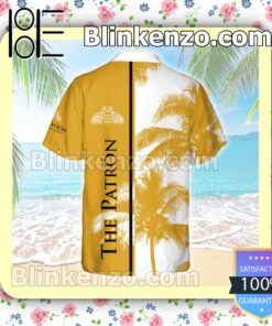 The Patron Palm Tree White Yellow Summer Hawaiian Shirt b