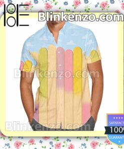 The Popsicle Stick Wall Disney World Inspired Summer Hawaiian Shirt, Mens Shorts
