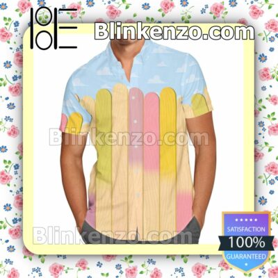 The Popsicle Stick Wall Disney World Inspired Summer Hawaiian Shirt, Mens Shorts