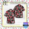 The Rolling Stones Logo Floral Black Summer Shirts