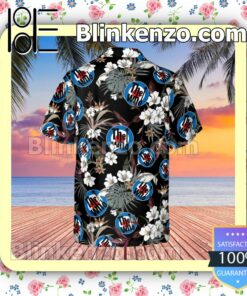 The Who Rock Band Tropical Forest Black Summer Hawaiian Shirt, Mens Shorts a