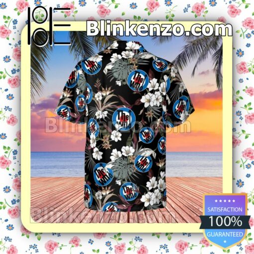 The Who Rock Band Tropical Forest Black Summer Hawaiian Shirt, Mens Shorts a