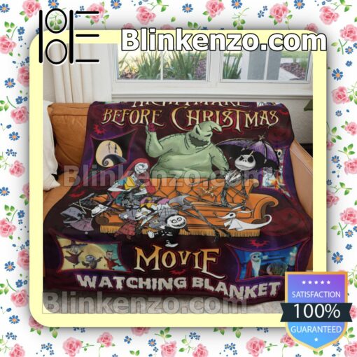This Is My Nightmare Before Christmas Movie Watching Customized Handmade Blankets b