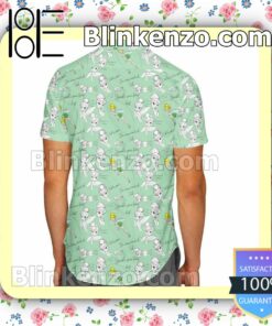 Tinkerbell Sketches Disney Cartoon Graphics Inspired Green Summer Hawaiian Shirt, Mens Shorts a