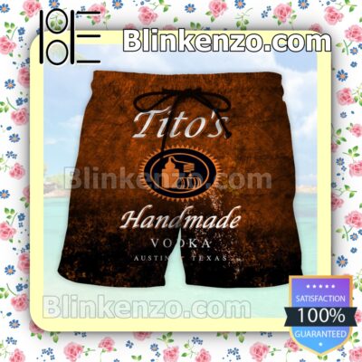 Tito's Handmade Vodka Ombre Black Orange Summer Hawaiian Shirt b