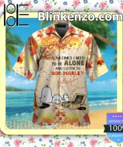 To Be Alone And Listen To Bob Marley Mens Shirt, Swim Trunk