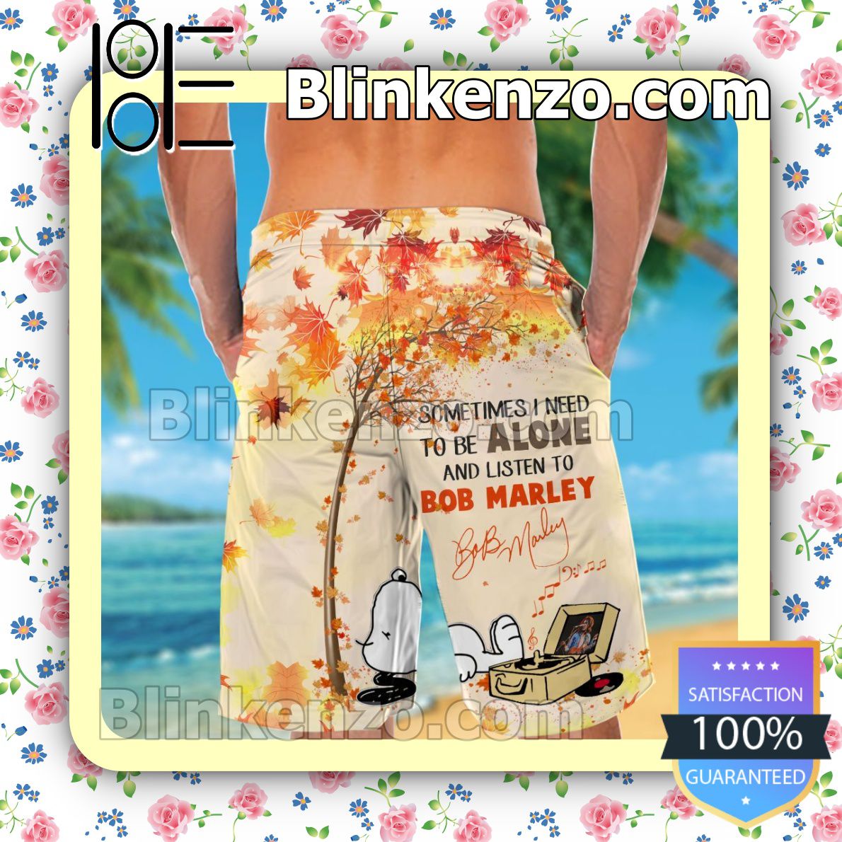 Excellent To Be Alone And Listen To Bob Marley Mens Shirt, Swim Trunk